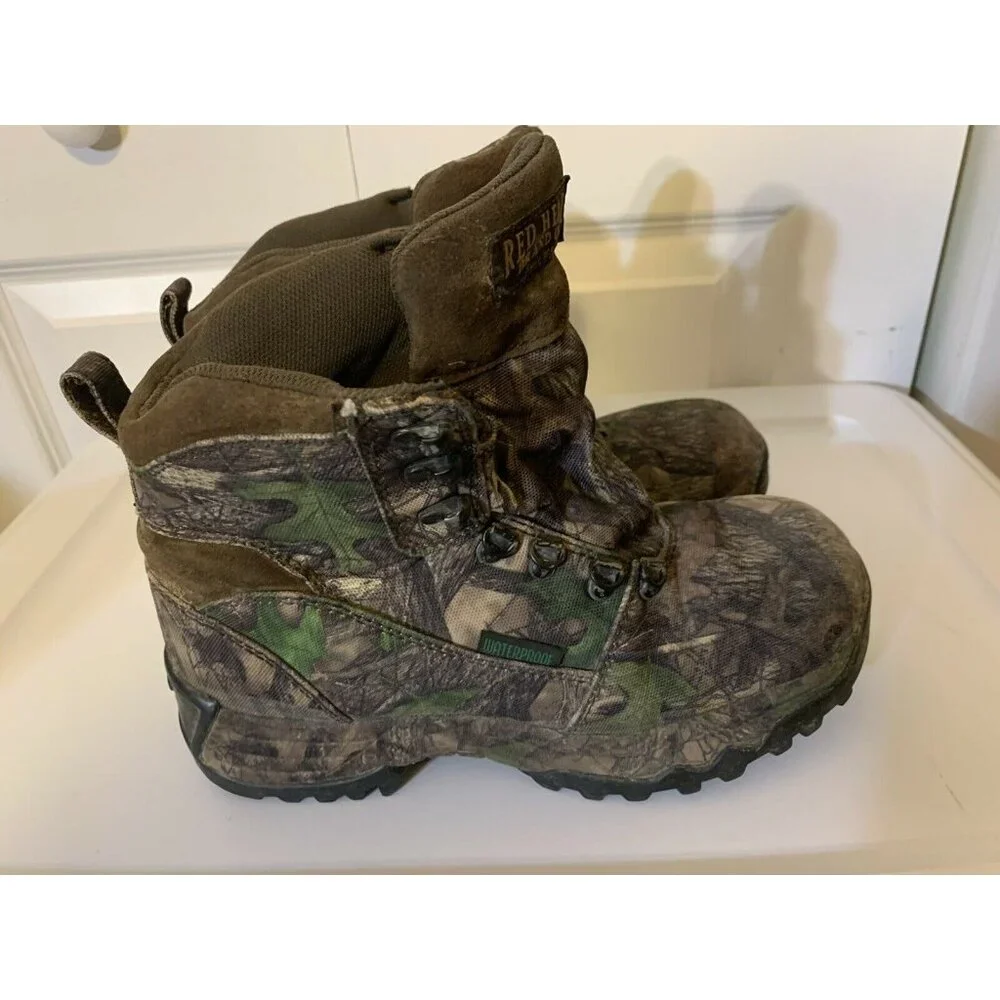 Red Head Men’s Sz 7M Camo Mossy Boots Insulated Waterproof Hunting Footwear‎